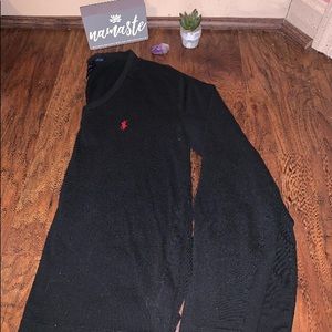 Ralph Lauren long sleeve black v-neck